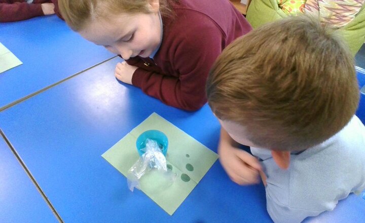 Image of Conducting an experiment in science, changing the state of chocolate with different methods.