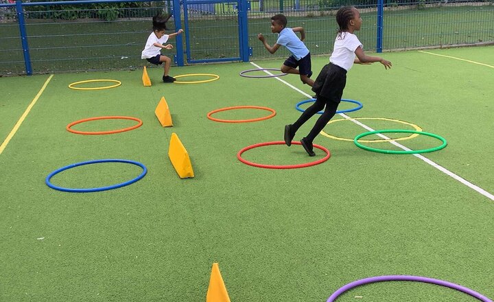 Image of Yesterday we had a great time in PE. Practising all of our skills for sports day next week in the lovely weather.