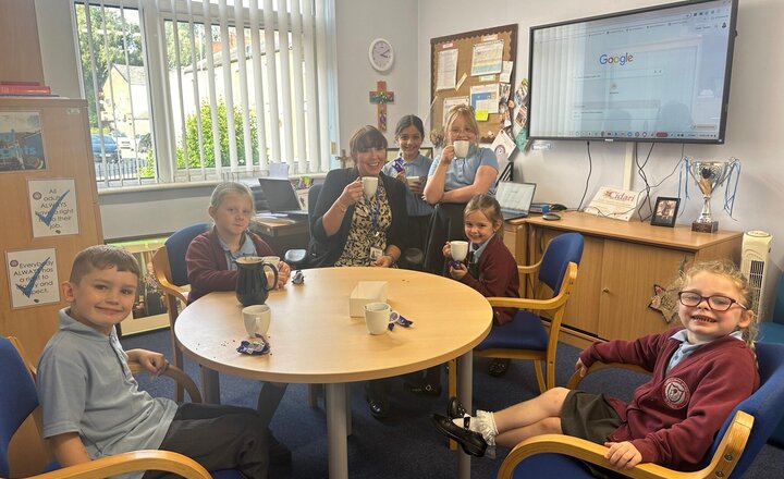 Image of Values in Practice award winners (V.I.Ps) having their treat with me. Who will it be next week? I can't wait to see!