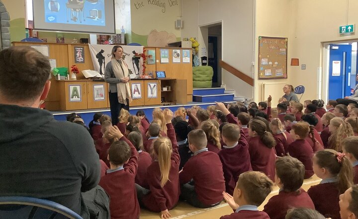 Image of We began our whole school worship this week thinking about Online Safety. We talked about what is happening this week for Our Online Safety Launch Week and how we can keep ourselves safe online.