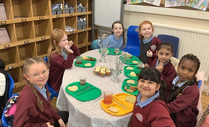 Image of Well done to the children who have sat beautifully during shine dine for the whole week! They have sat on our top tables and been recognised for demonstrating our school values. They also enjoyed a lovely treat.