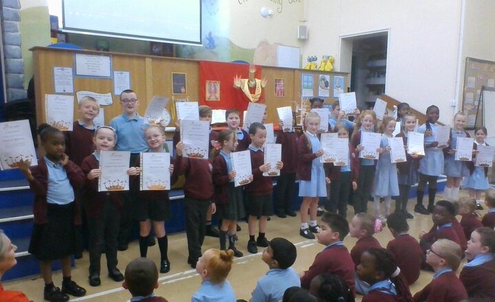 Image of A huge well done to the children who received their Children's University certificates from Miss Burton this morning, recognising the hours they've dedicated!