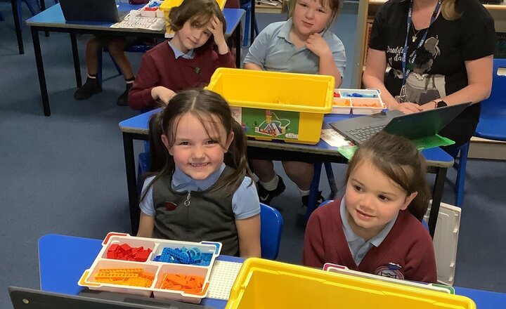 Image of What a busy classroom we have had this afternoon! We made windmills out of LEGO and made them move, we had so much fun. Thankyou to the Year 6 children who helped us!