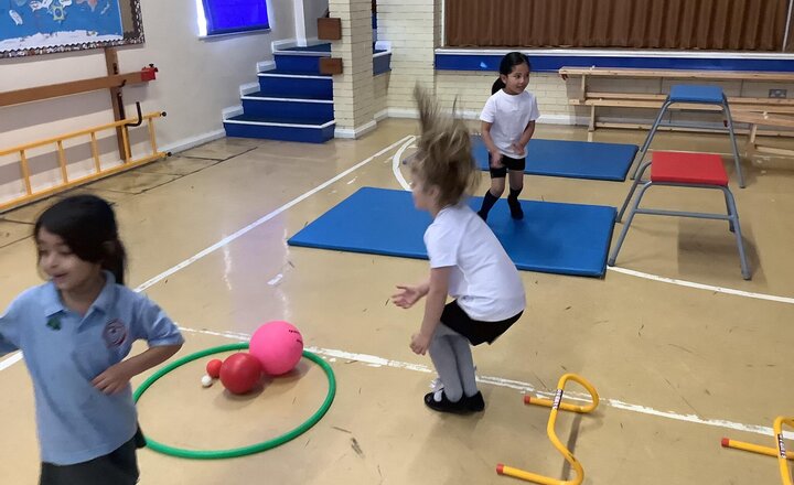 Image of We have had lots of fun in PE this morning, exploring the climbing frame, practicing our jumping and landing safely.