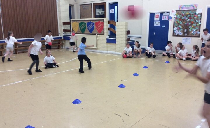 Image of Dodgeball fun in PE