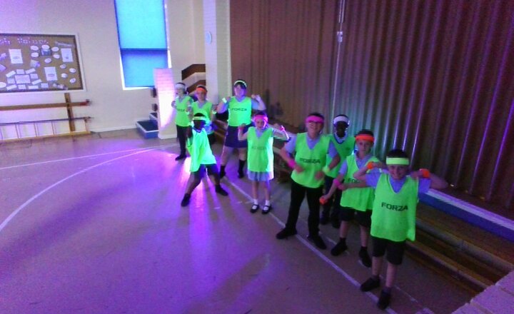 Image of We have enjoyed glow in the dark dodgeball this afternoon.