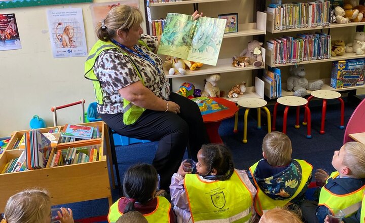 Image of Another lovely trip to the library. We even got juice and biscuits today.