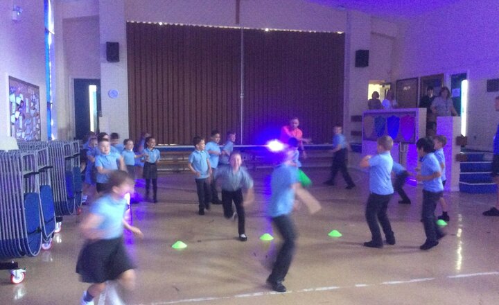 Image of Year 3 absolutely loved glow in the dark dodgeball yesterday!