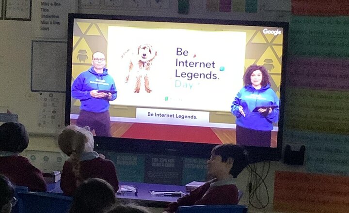 Image of Today we watched and joined in with the Be Internet Legends assembly.