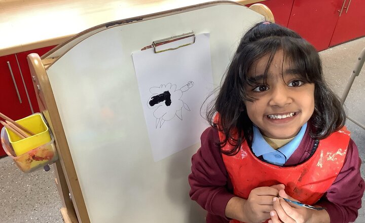 Image of We have been talking about how to improve our art skills in Reception. We are using drawing pencils to draw before we paint this week. We have images up from the books we have read this half term to help us with our observational skills.