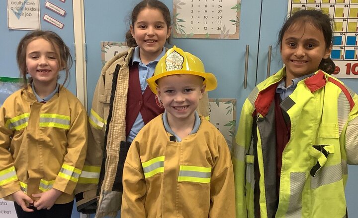 Image of On Wednesday Year 2 had a visit from the fire service. 