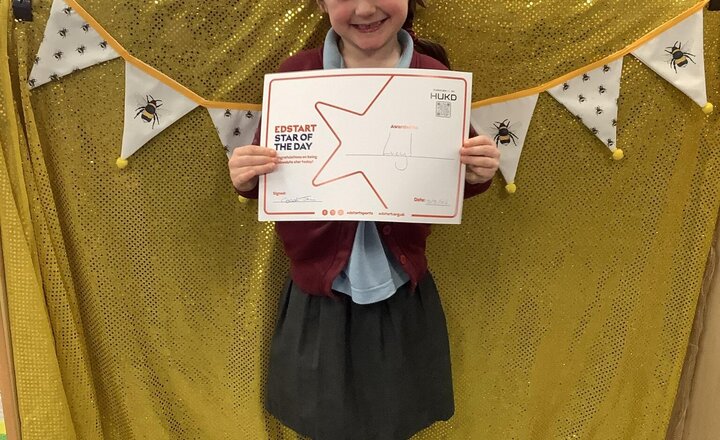Image of We are so proud of Lucy, our PE Star of the Week! It was also wonderful to see our Reception pupils working so hard and showing such great teamwork in their PE lesson.