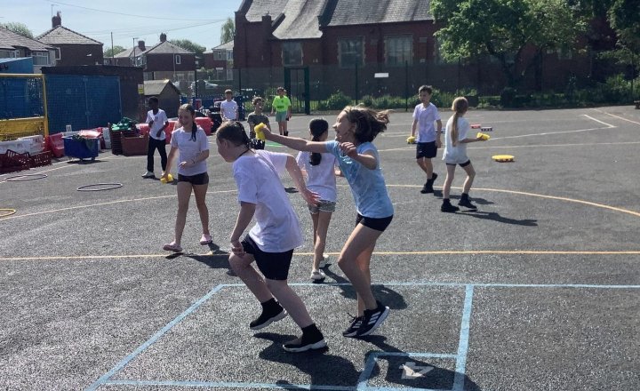 Image of We’ve had the most brilliant morning! As a reward for always making the right choices, the children earned a well-deserved class water fight. They had an absolute blast splashing around!