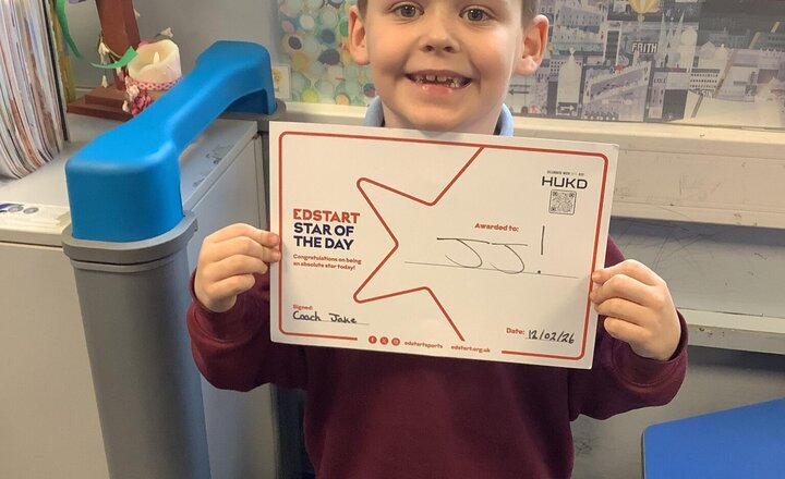 Image of Well done JJ for this week's EdStart star of the day!