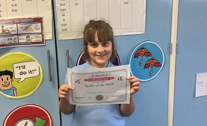 Image of This weeks speller of the week is Annabella we are very proud of your progress 📶