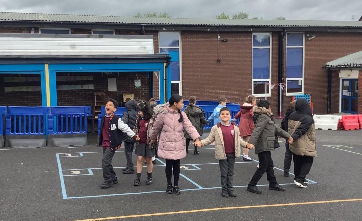 Image of Today for No Pens Day we are working on our team building skills in year 3 ✅