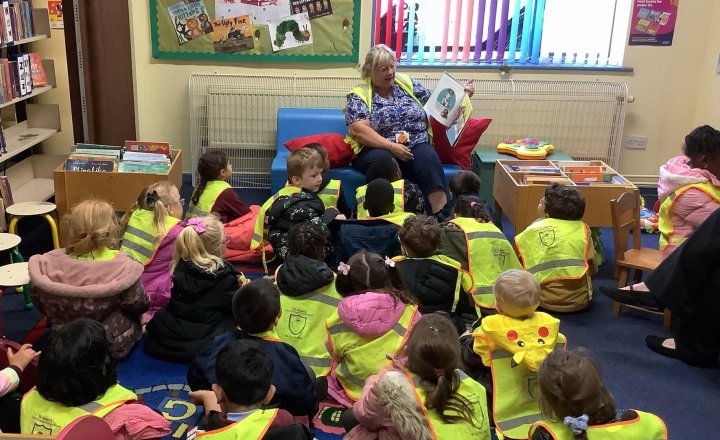 Image of Reception children love our weekly visits to the library. 📚😊