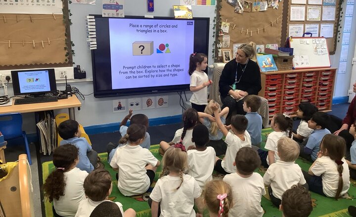 Image of We are working on shape in maths this week.