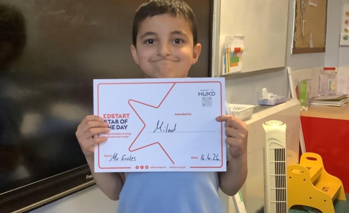 Image of Our PE star this week is Milad, who has shown resilience ⚽️