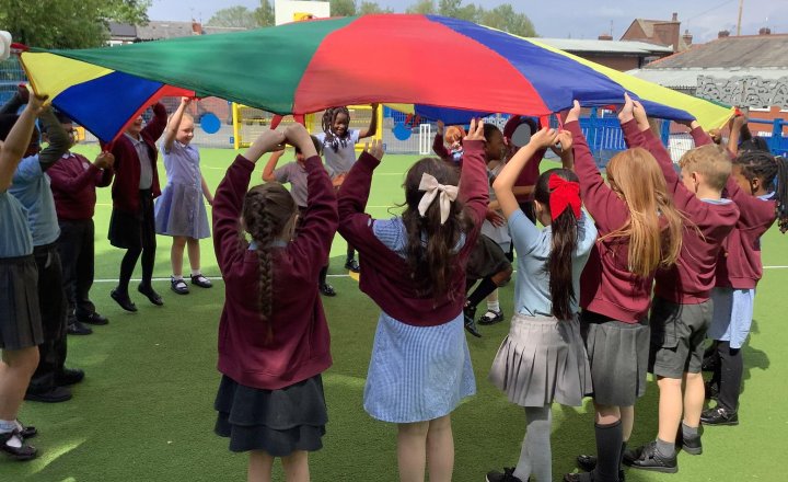 Image of Year 2 enjoyed parachute games, a movie and treats to celebrate their attendance prize! We are currently second in the race. Thanks to parents for helping our pupils be HEROes (Here, Every day, Ready, On time). Attendance is soaring—thank you!