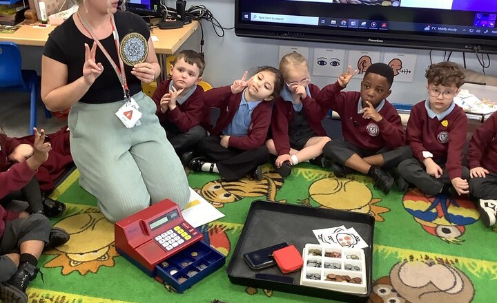 Image of In PSHE, we have been learning about keeping money safe. Reception understood the different representations of money and what we use to keep money safe!