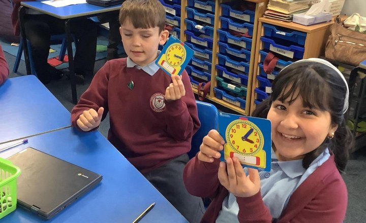 Image of Today in year 3 we are learning time in increments of 5 minutes.