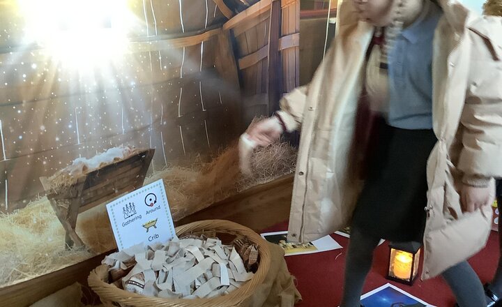 Image of This morning, Year 4 visited the church for Prayer Day. The children had a wonderful time reflecting on the Christmas story and engaging in all the activities. A big thank you to Rev Alice and the Worship Team for organising such a special event!