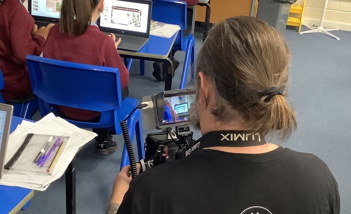 Image of Lights, Camera, Action! ​We were delighted to welcome a film crew to St. Aidan’s today to capture how we use Google in our classrooms. The crew was incredibly impressed by our tech-savvy pupils and their digital skills!