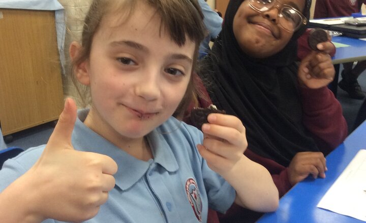 Image of Year 4 kicked off DT Week with a tasty biscuit investigation today. After sampling, they moved into a critical analysis, evaluating and describing the packaging, texture, and look of each biscuit, while also considering its target audience.