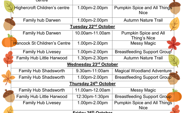 Image of Free October half term activities