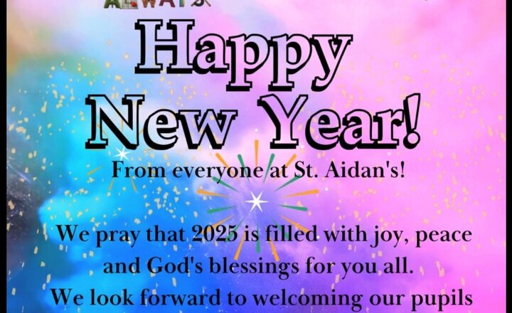 Image of Happy New Year from everyone at St. Aidan's!