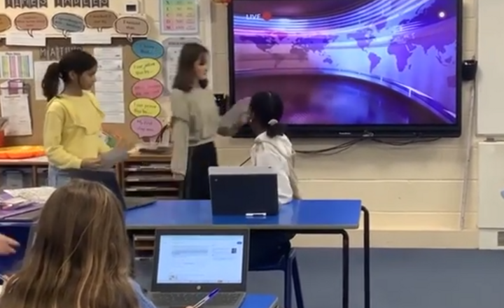 Image of A sneak peak of our news broadcasts on the Battle of Marathon for Year 6's Ancient Greek Show it!