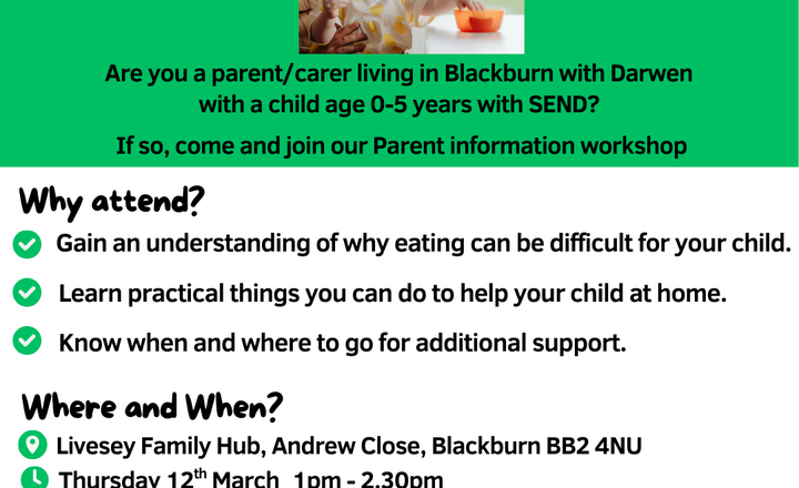 Image of Supporting Your Little Eater: Early Years SEND Workshop
