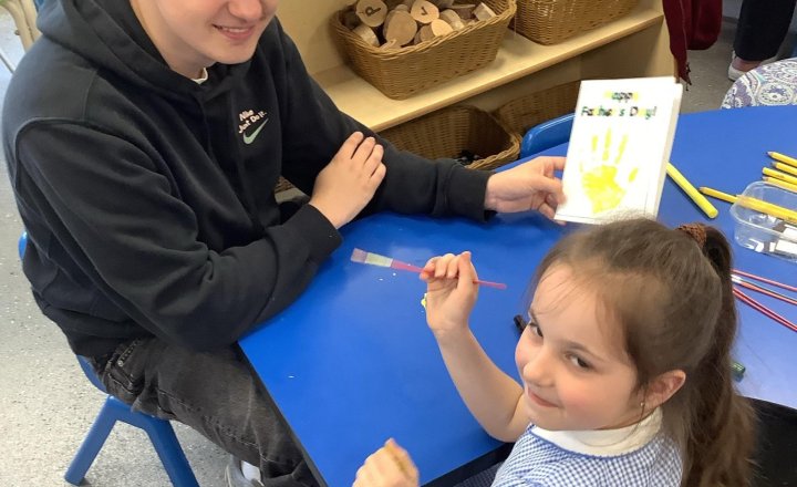 Image of We had a lovely Father’s Day stay and play this week! Reception made wonderful cards and enjoyed a sweet treat with parents/carers and their friends 🍩🤩🏆