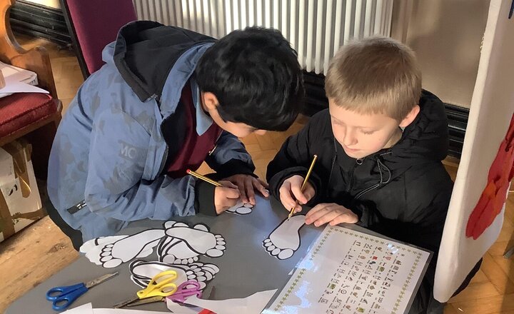 Image of Today, we visited church to participate in Prayer Day. The children thoroughly enjoyed reflecting on the Christmas story and completing all the wonderful activities. A big thank you to Rev Alice and the Worship Team for organising such a special morning.