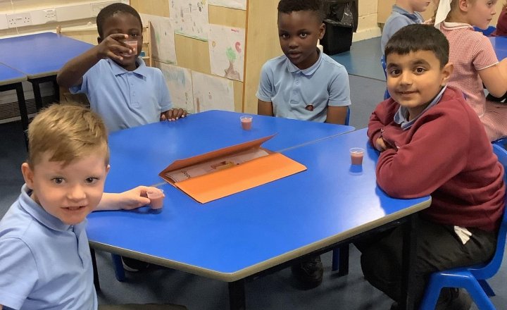Image of Our smoothie investigations have been great fun! We tracked where fruit travels from, tasted flavours and found strawberries are the school favourite. This morning we’re practising our skills, ready to blend our secret recipes this afternoon! 🍓