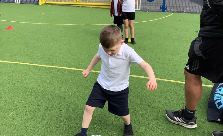 Image of Today in PE with Jake we have learnt all about football tactics! Edstart's star of the week this week goes to Athena... well done!