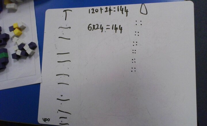 Image of Using a method to work out multiplication.