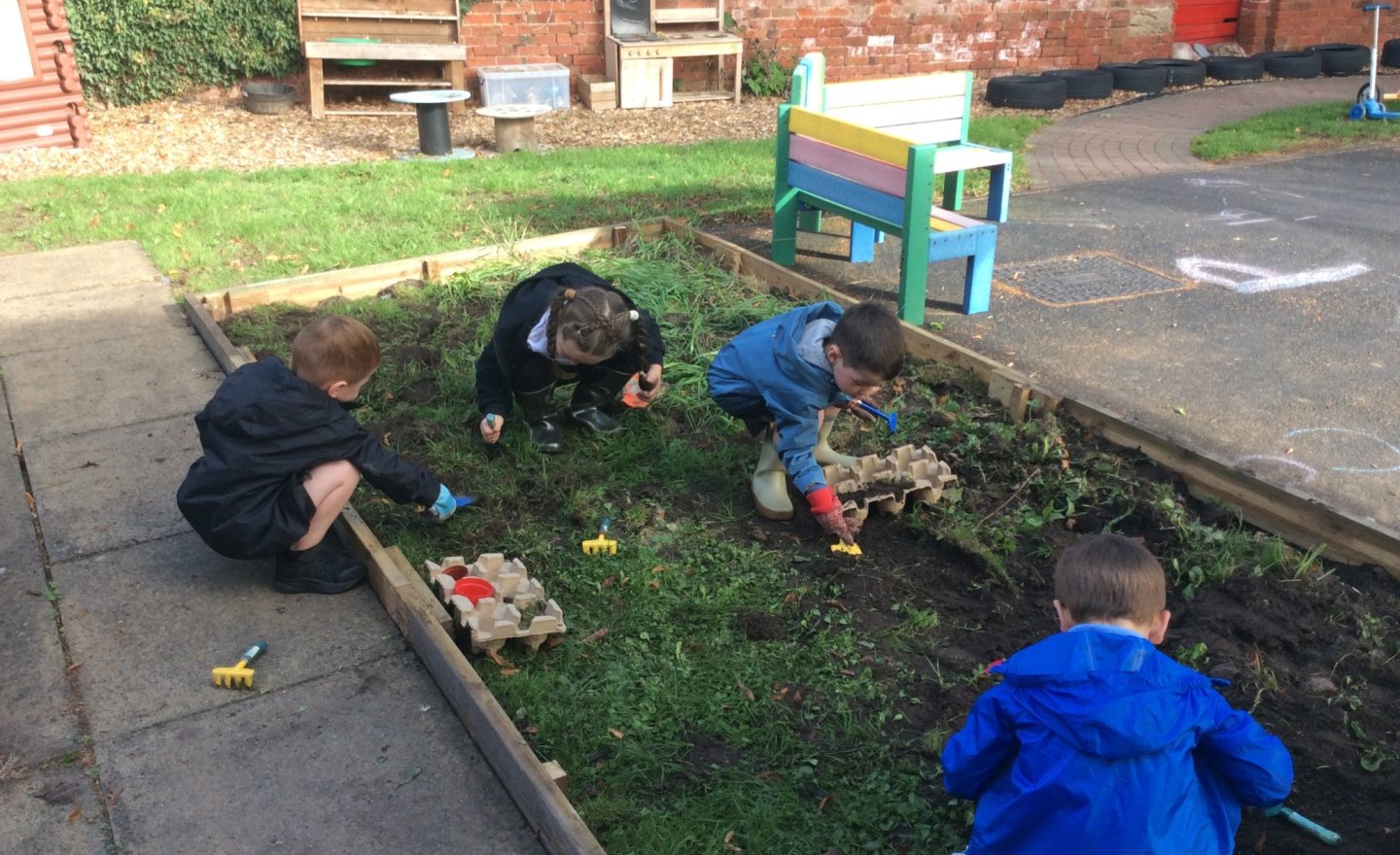 Image of Getting Stuck into Learning in the Maple Class Digging Area!
