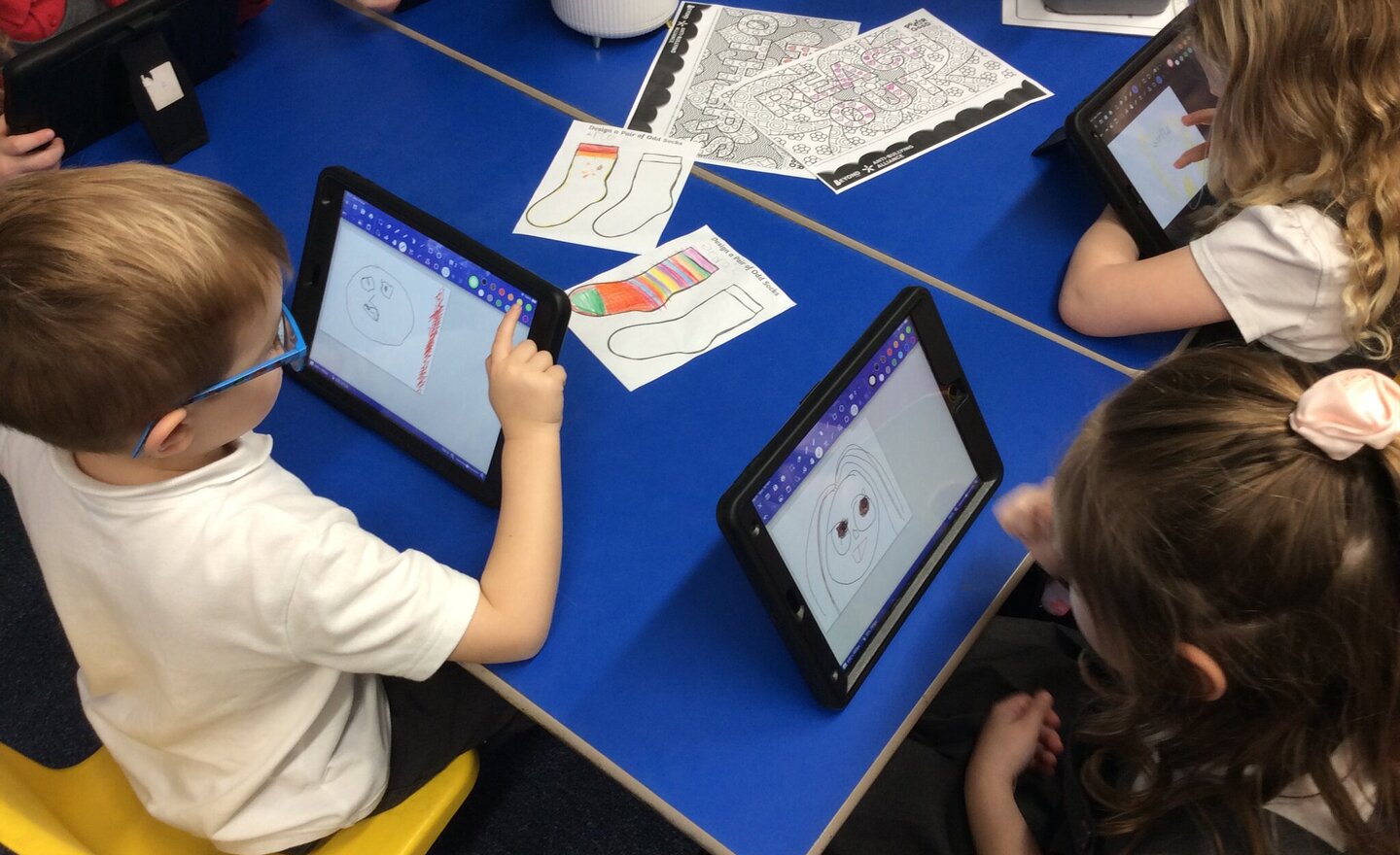 Image of Maple Class Gets Creative: Digital Portraits with Paint.z!