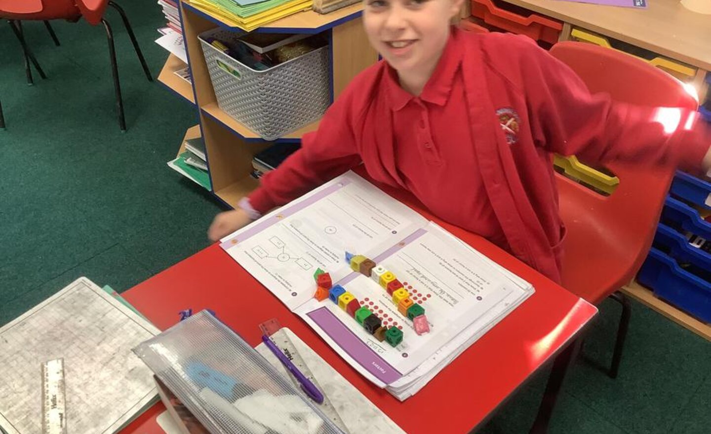 Image of Using manipulatives to find factors of numbers