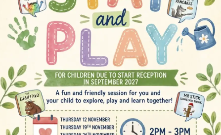 Image of Free Stay and Play Session- for children due to start Reception in September 2027