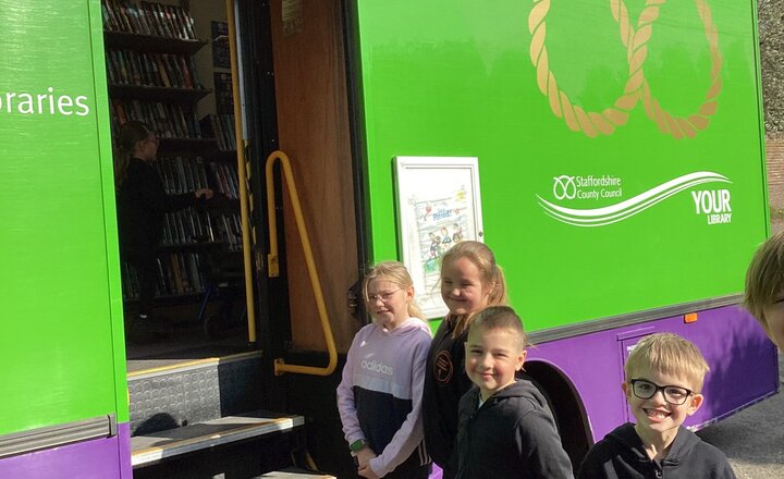 Image of Library bus visit.