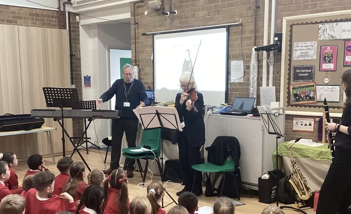 Image of A Symphony in the School Hall: Entrust Music Group Visits!