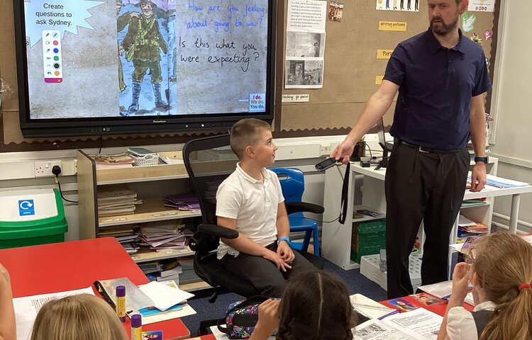 Image of Hot seating in the role of Sidney.