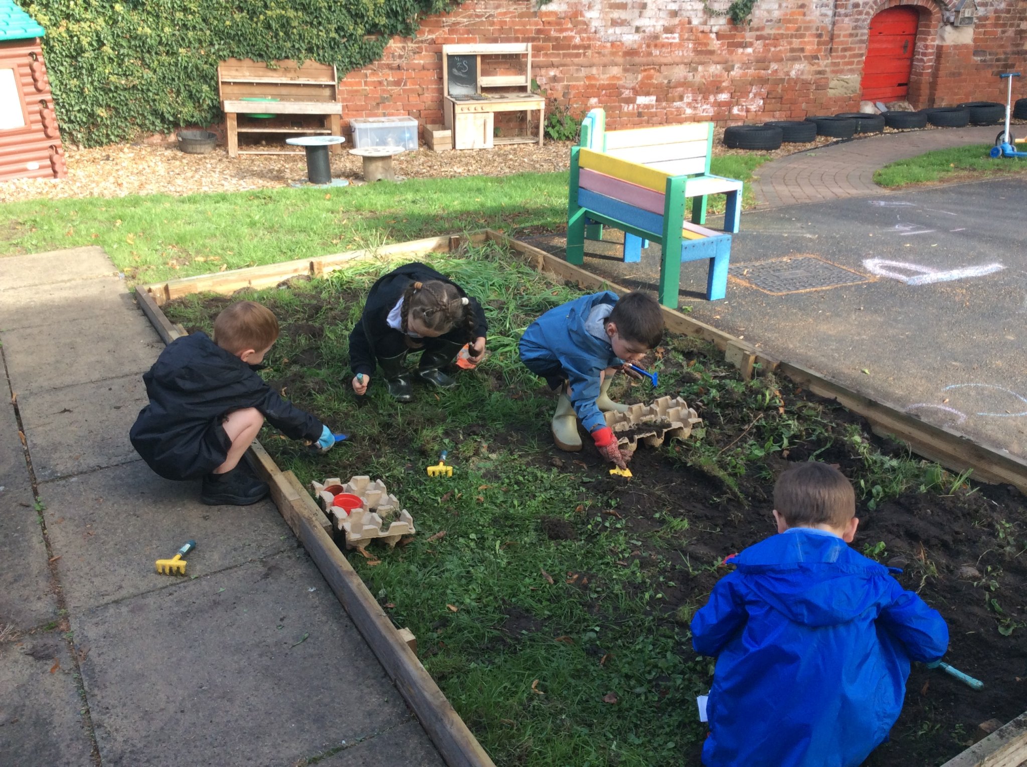 Image of Getting Stuck into Learning in the Maple Class Digging Area!