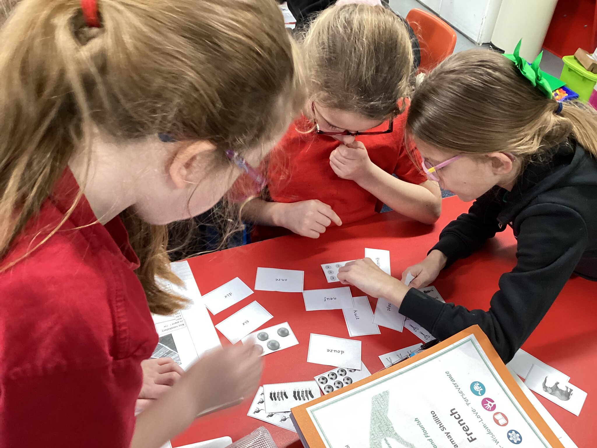 Image of French numbers 1 to 12