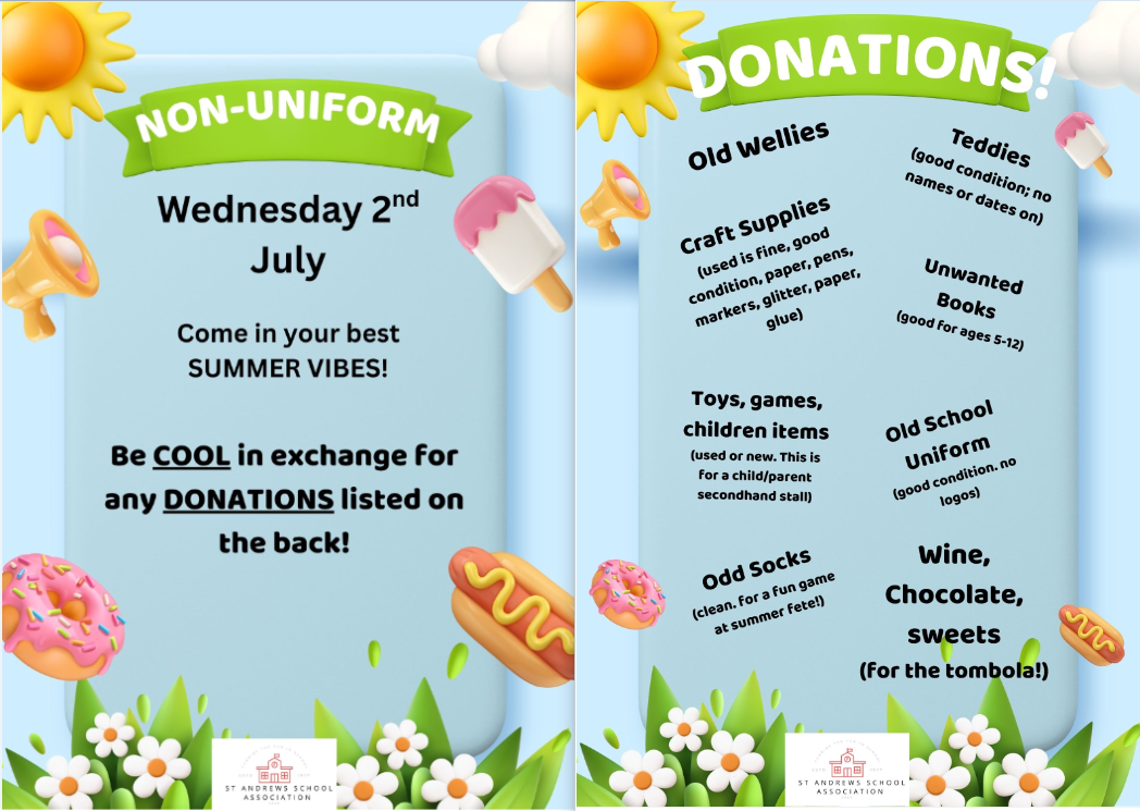 Image of Non-uniform Day in exchange for Donations