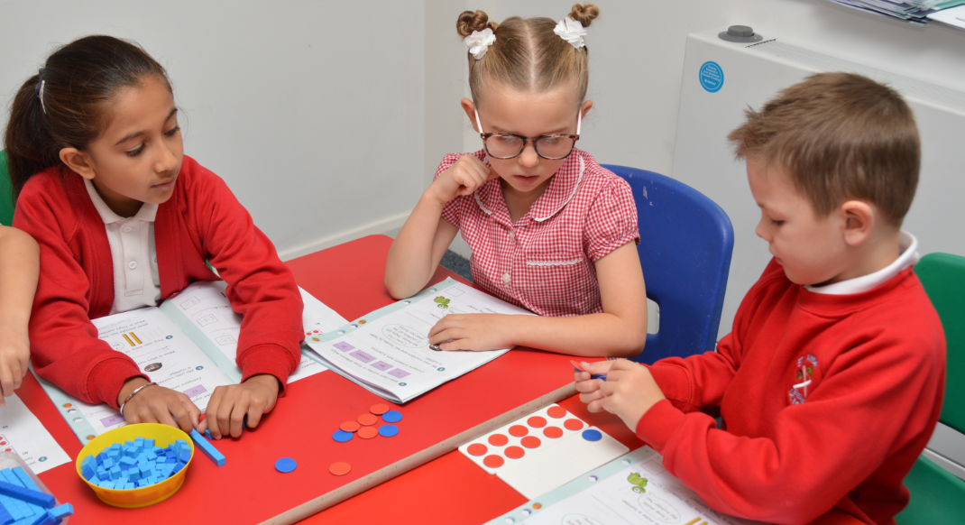 Children playing at school