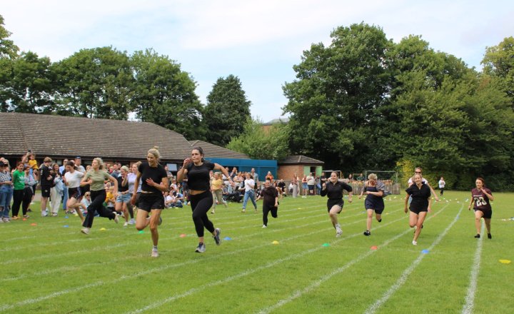 St Augustine's parents at the anticipated parent race